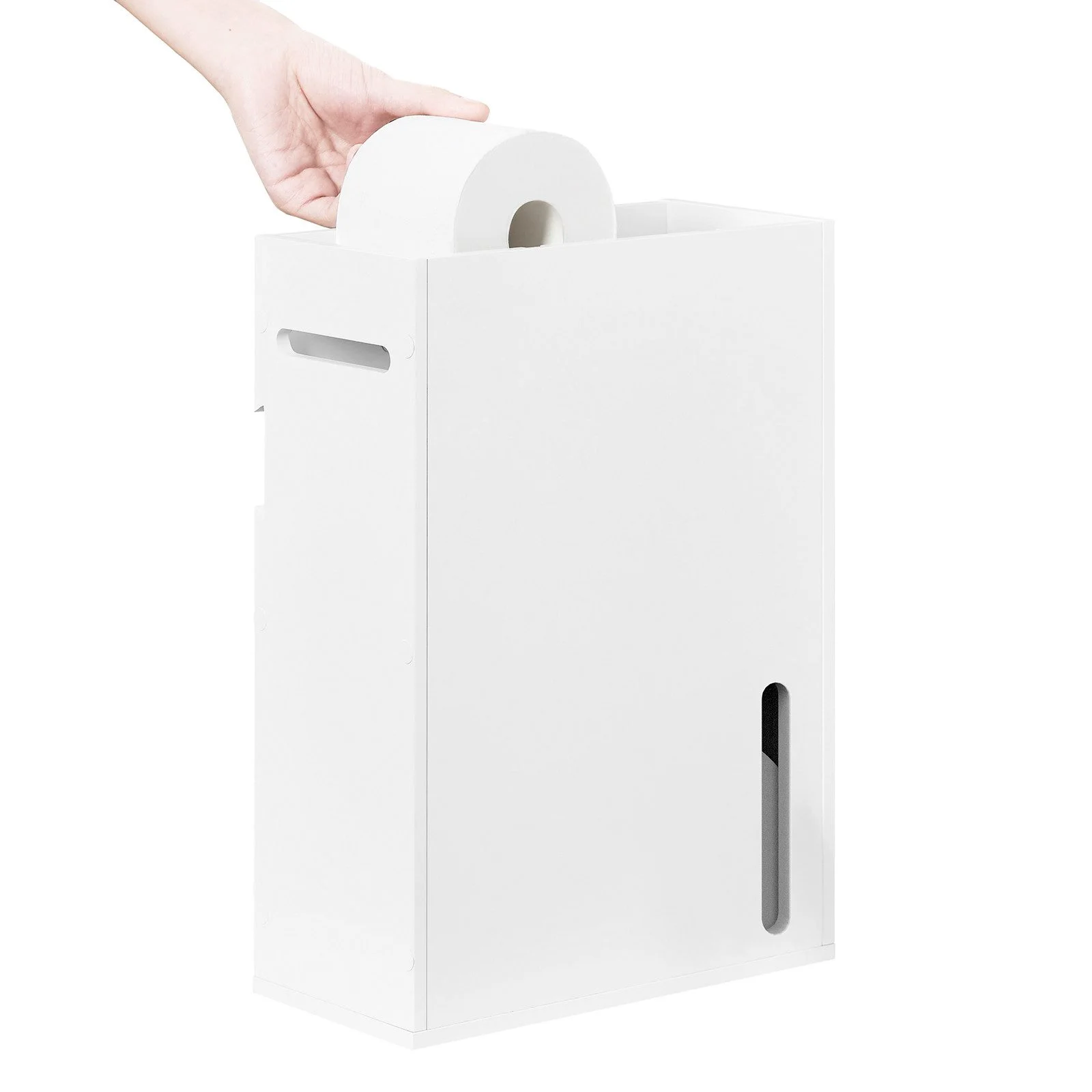 SOBUY Toilettenpapierhalter BZR199 – Hängeschrank & Wandregal mit Aufbewahrung