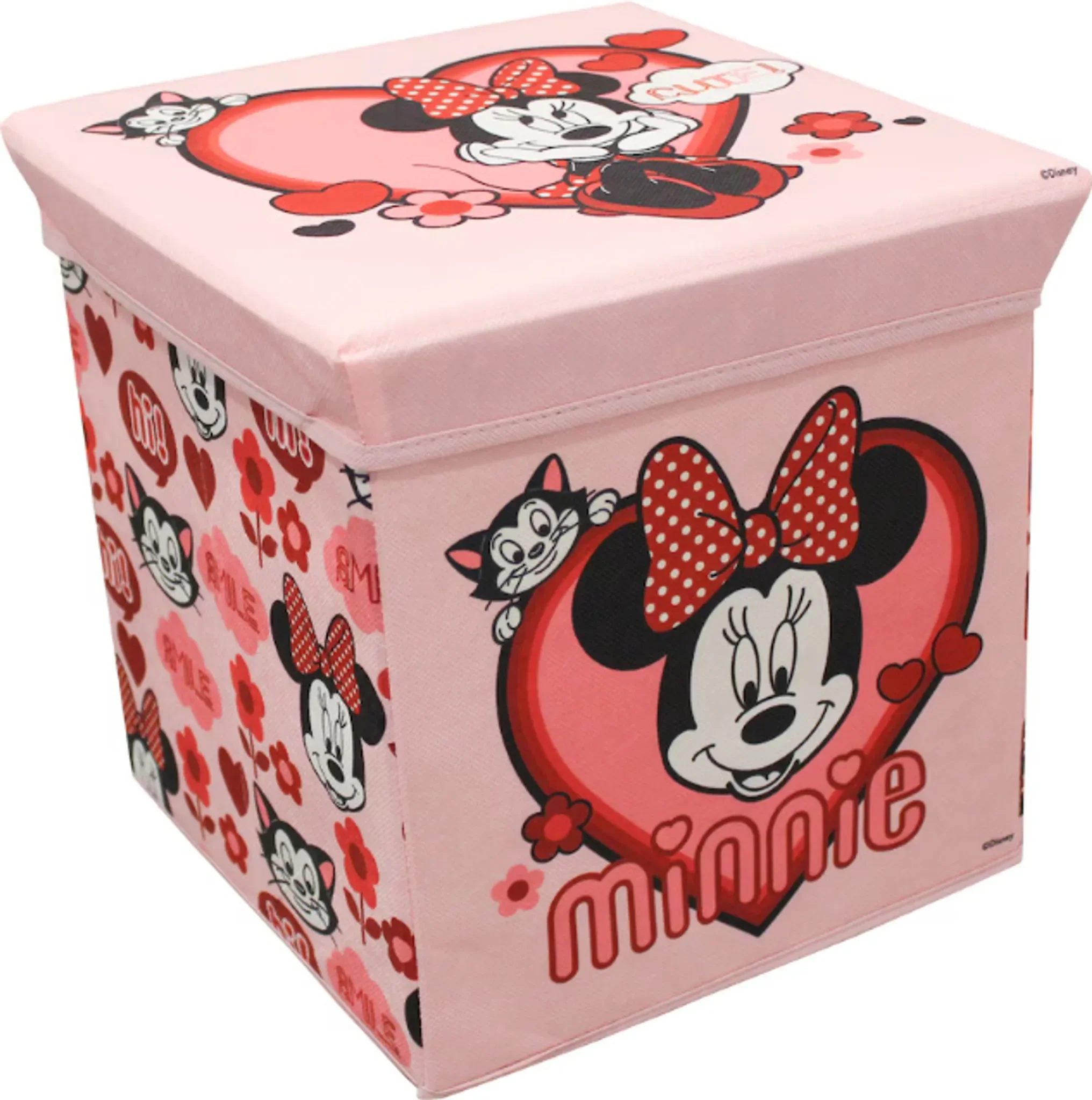 MINNIE MOUSE Aufbewahrungsbox für Spielzeug 30×30 cm – Rosa