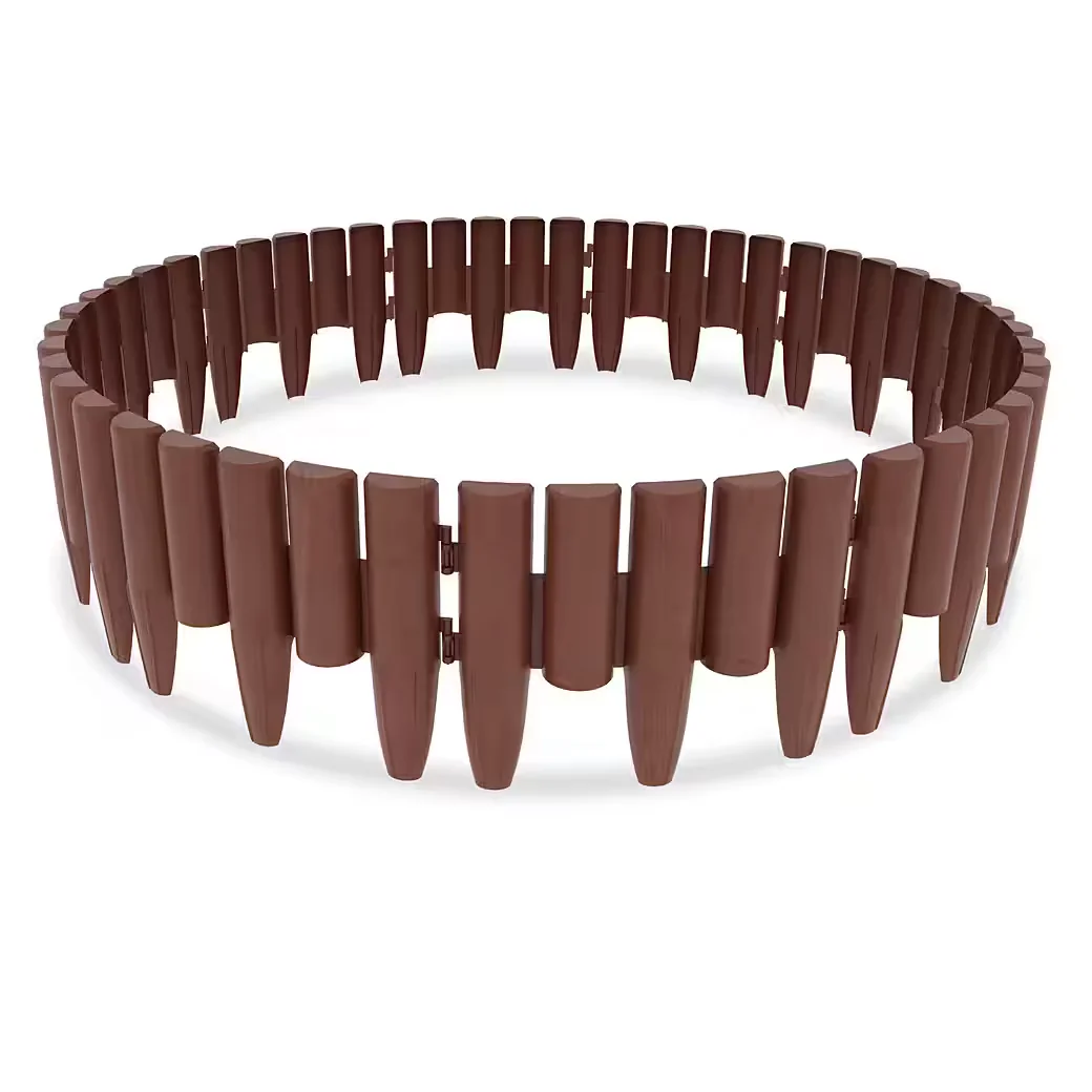 CLANMACY Rasenkante Holzoptik Palisade