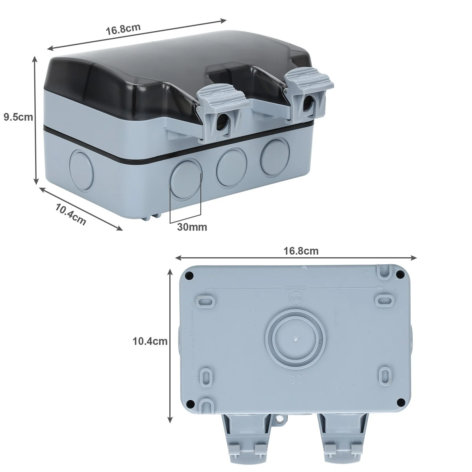 CLANMACY Gartensteckdose IP66 Aufputz