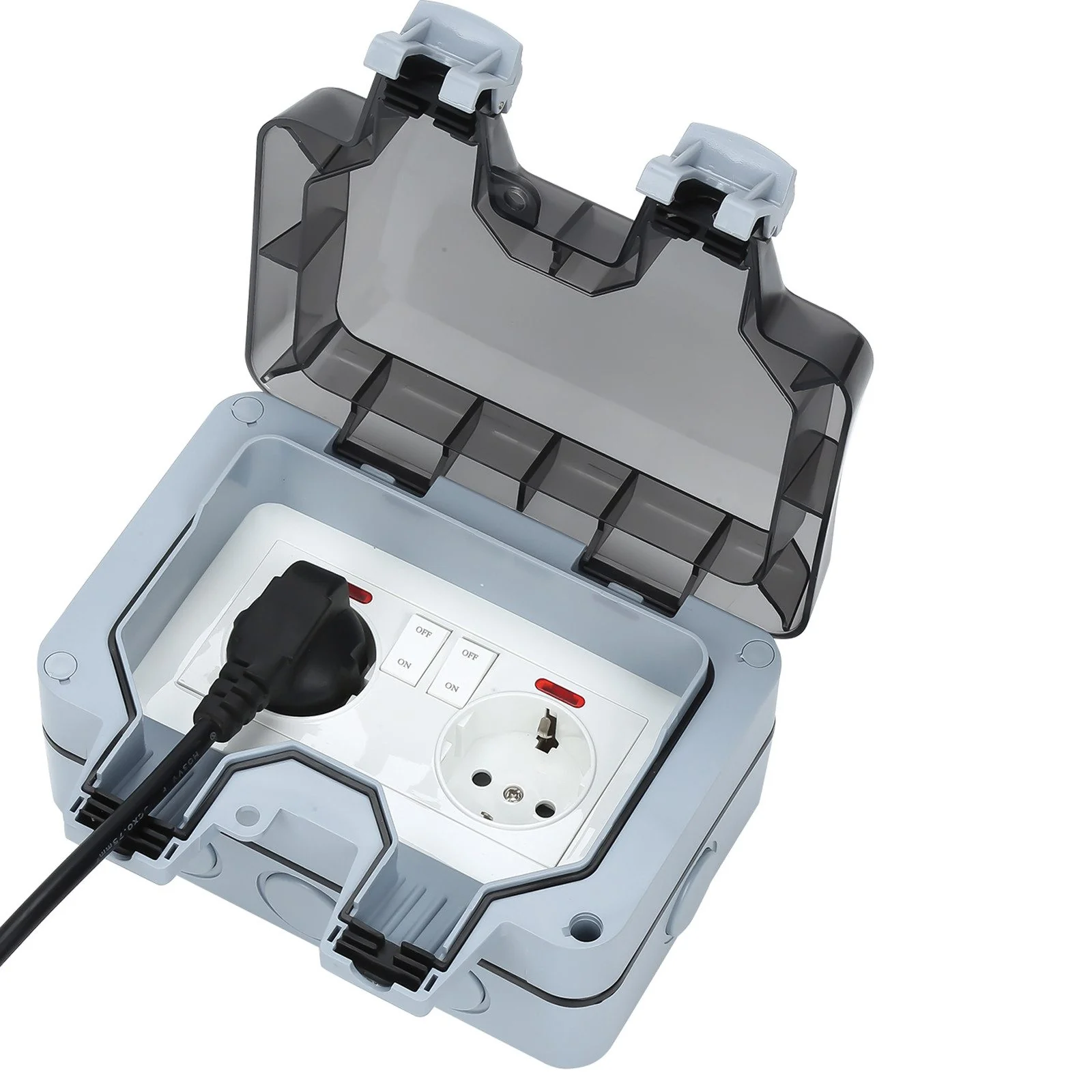 CLANMACY Gartensteckdose IP66 Aufputz