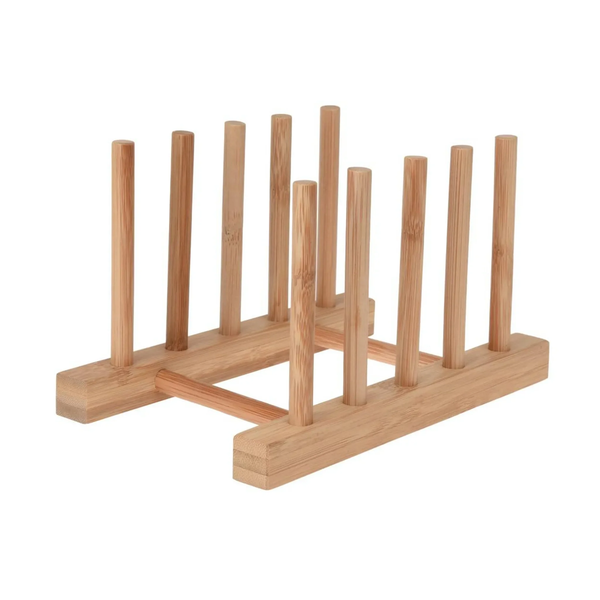 Excellent Houseware – Tellerhalter aus Bambus