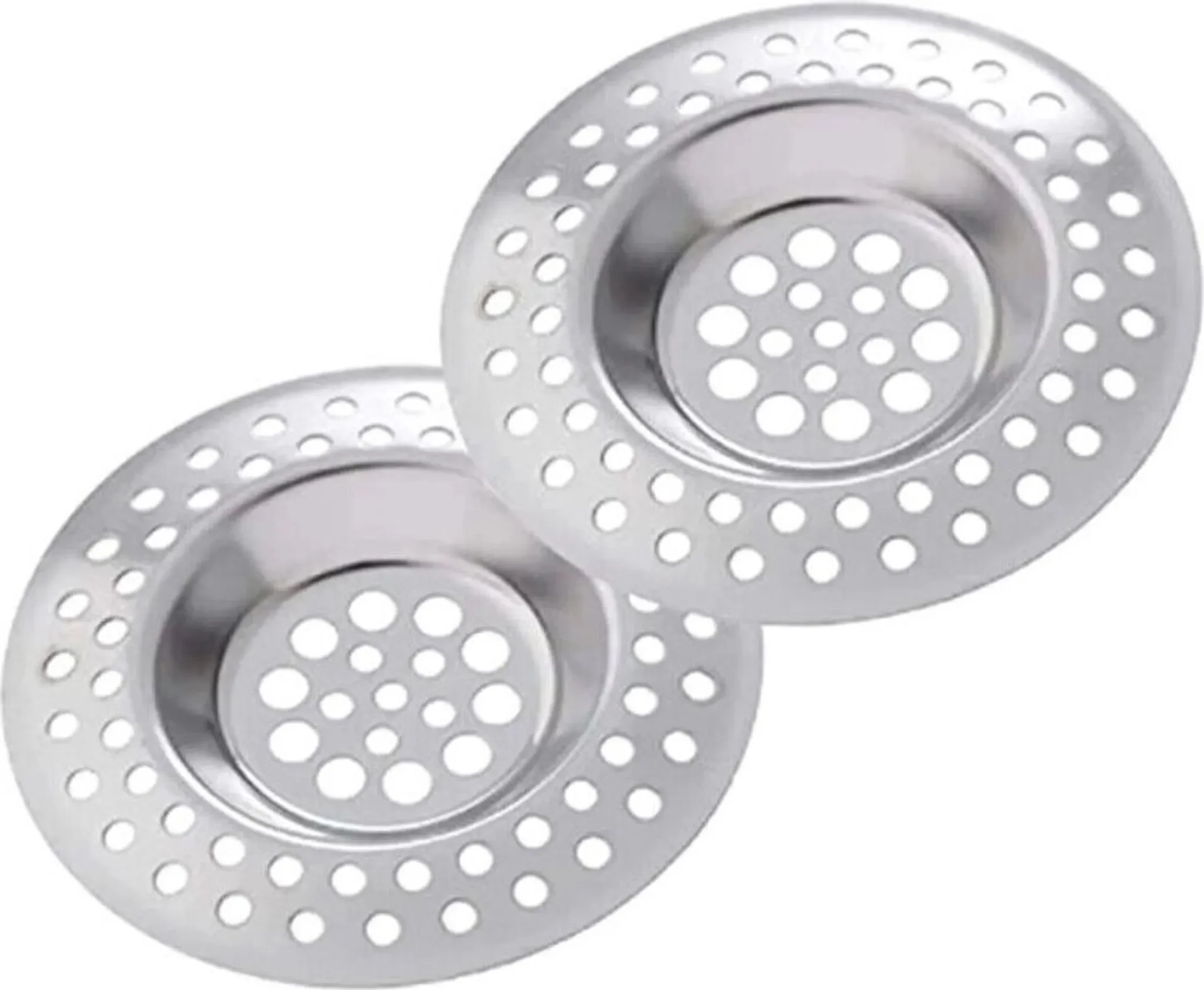 Abflusssieb aus Edelstahl – 2er-Set, rund