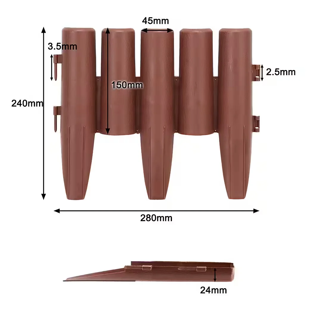 CLANMACY Rasenkante 8,4m 30 Stk braun