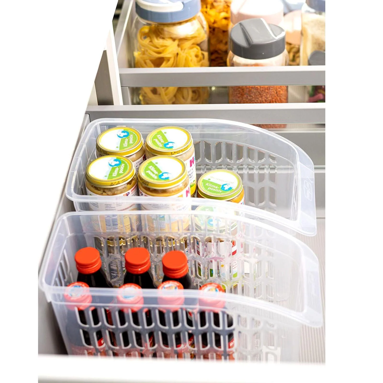 HAC24 Regalkörbe 2er Set Transparent