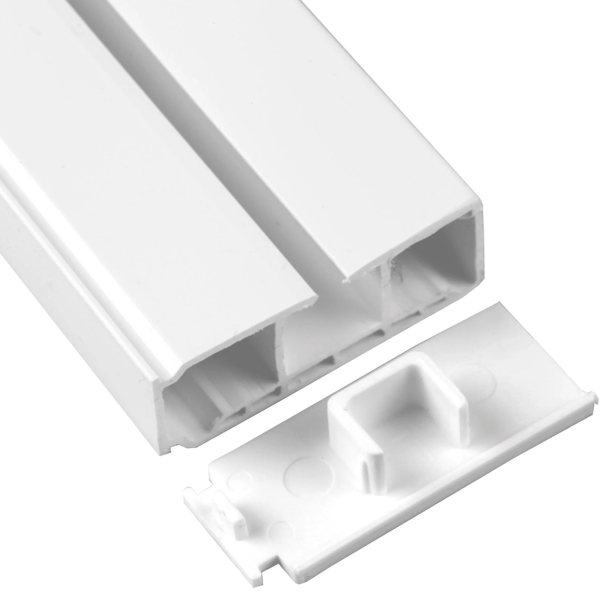 Bestlivings Seitendeckel für Gardinenschienen – 2er-Set, Kunststoff, weiß