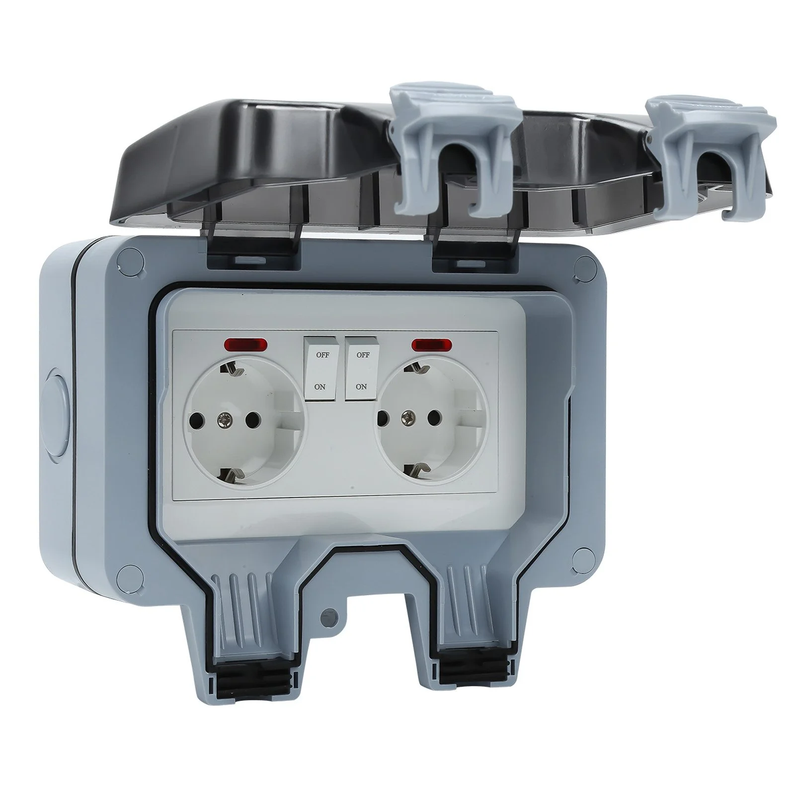 CLANMACY Gartensteckdose IP66 Aufputz