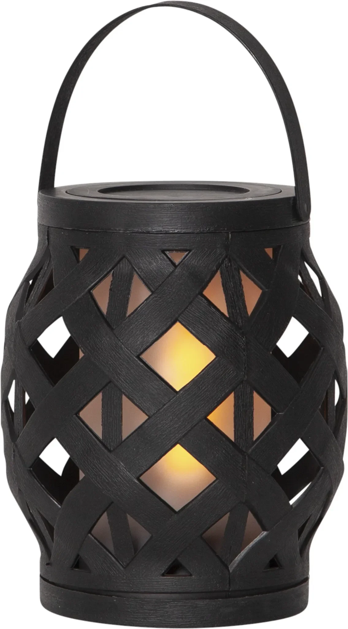 Star Trading 062-17 LED-Laterne „Flame Lantern“ – Schwarz, 14 × 16 cm, mit Timer & Flammeneffekt