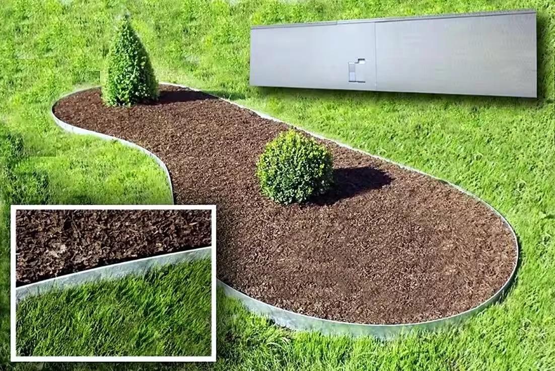 BONI-SHOP Rasenkante Metall 13,5x120cm